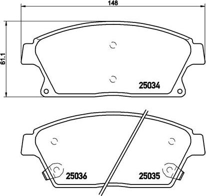 Brembo P 59 077X - Тормозные колодки, дисковые, комплект autospares.lv