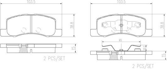 Brembo P54057N - Тормозные колодки, дисковые, комплект autospares.lv