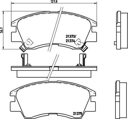 Brembo P 54 008 - Тормозные колодки, дисковые, комплект autospares.lv