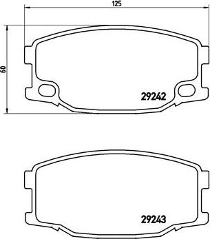 Brembo P54035N - Тормозные колодки, дисковые, комплект autospares.lv