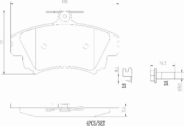 Brembo P54036N - Тормозные колодки, дисковые, комплект autospares.lv