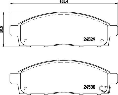 Advics D1N074T - Тормозные колодки, дисковые, комплект autospares.lv