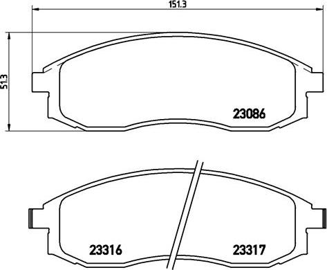 Brembo P 54 032 - Тормозные колодки, дисковые, комплект autospares.lv