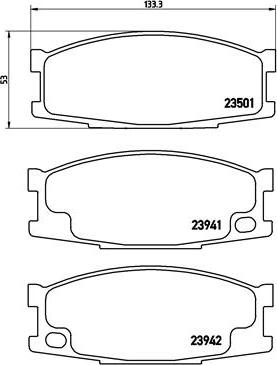 Brembo P 54 024 - Тормозные колодки, дисковые, комплект autospares.lv