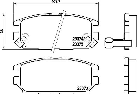 Brembo P 54 025 - Тормозные колодки, дисковые, комплект autospares.lv