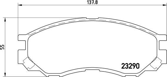 Brembo P 54 020 - Тормозные колодки, дисковые, комплект autospares.lv