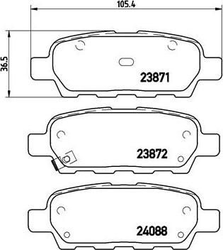 Brembo P 56 046 - Тормозные колодки, дисковые, комплект autospares.lv