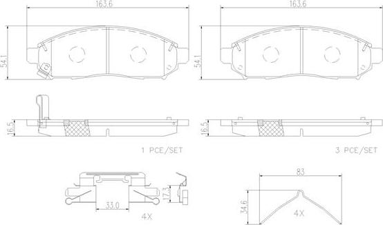 Brembo P56059N - Тормозные колодки, дисковые, комплект autospares.lv