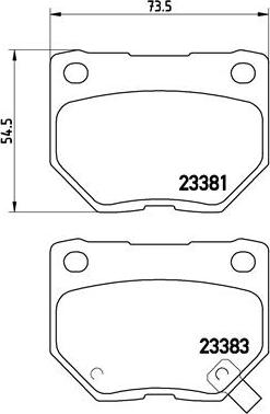 Brembo P 56 054 - Тормозные колодки, дисковые, комплект autospares.lv