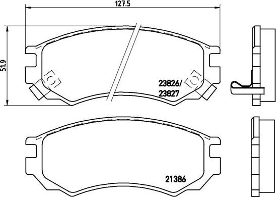 Brembo P 56 055 - Тормозные колодки, дисковые, комплект autospares.lv