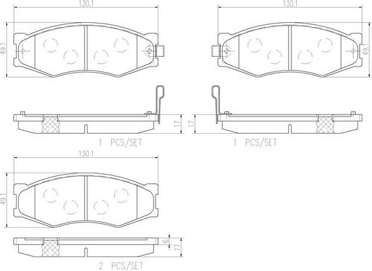 Brembo P56056N - Тормозные колодки, дисковые, комплект autospares.lv