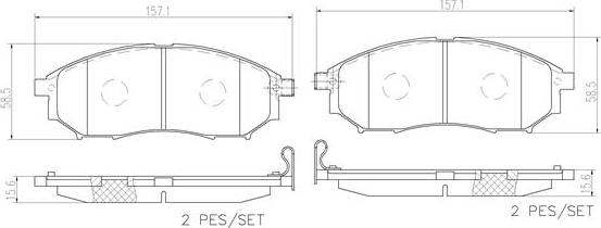 Brembo P56058N - Тормозные колодки, дисковые, комплект autospares.lv