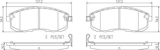 Brembo P56065N - Тормозные колодки, дисковые, комплект autospares.lv