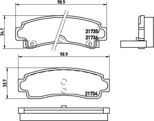 Brembo P 56 063 - Тормозные колодки, дисковые, комплект autospares.lv