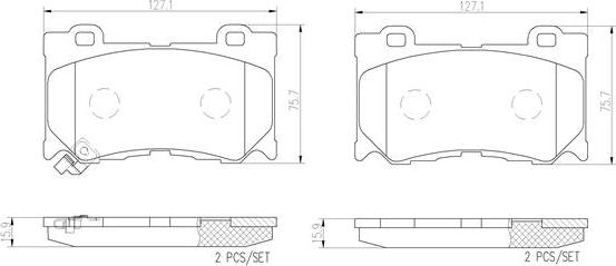 Brembo P56089N - Тормозные колодки, дисковые, комплект autospares.lv