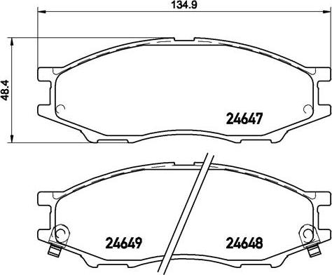 Brembo P 56 083 - Тормозные колодки, дисковые, комплект autospares.lv