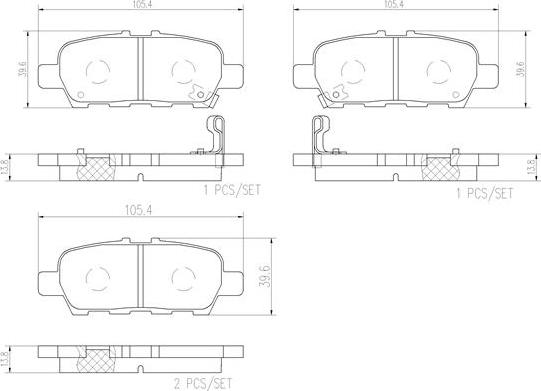 Brembo P56087N - Тормозные колодки, дисковые, комплект autospares.lv