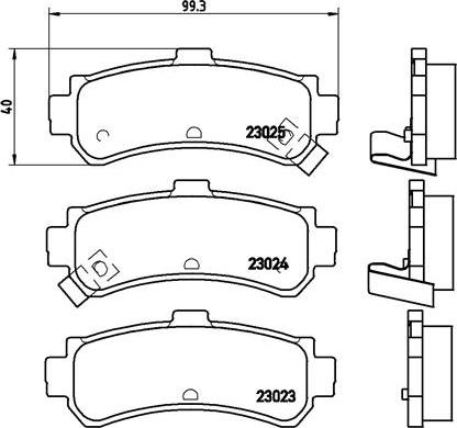 Brembo P 56 035 - Тормозные колодки, дисковые, комплект autospares.lv