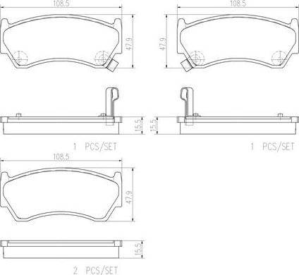 Brembo P56033N - Тормозные колодки, дисковые, комплект autospares.lv