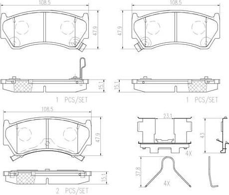 Brembo P56026N - Тормозные колодки, дисковые, комплект autospares.lv