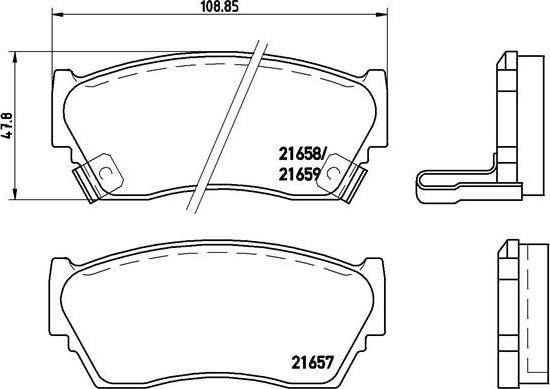 Brembo P 56 027 - Тормозные колодки, дисковые, комплект autospares.lv