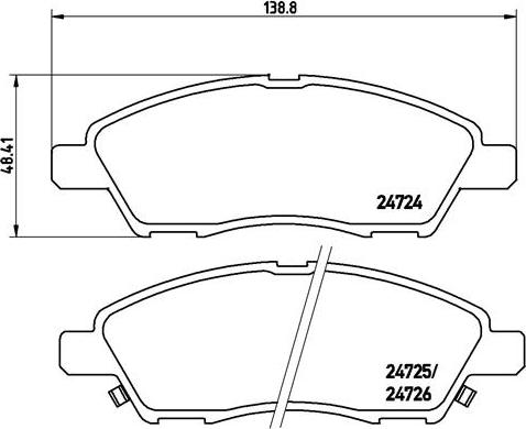 Brembo P 56 070 - Тормозные колодки, дисковые, комплект autospares.lv