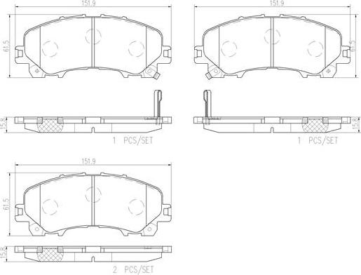 Brembo P56106N - Тормозные колодки, дисковые, комплект autospares.lv