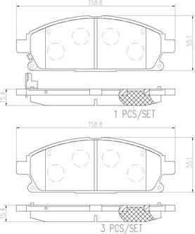 Brembo P56108N - Тормозные колодки, дисковые, комплект autospares.lv