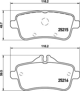 Brembo P 50 099 - Тормозные колодки, дисковые, комплект autospares.lv