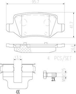 Brembo P50090N - Тормозные колодки, дисковые, комплект autospares.lv