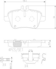 Brembo P50091N - Тормозные колодки, дисковые, комплект autospares.lv