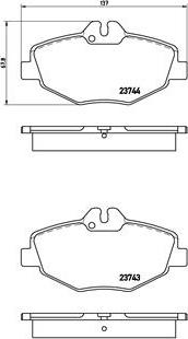 Brembo P 50 049 - Тормозные колодки, дисковые, комплект autospares.lv