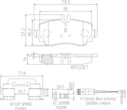 Brembo P50047N - Тормозные колодки, дисковые, комплект autospares.lv