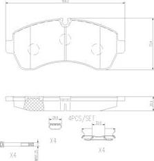 Brembo P50059N - Тормозные колодки, дисковые, комплект autospares.lv