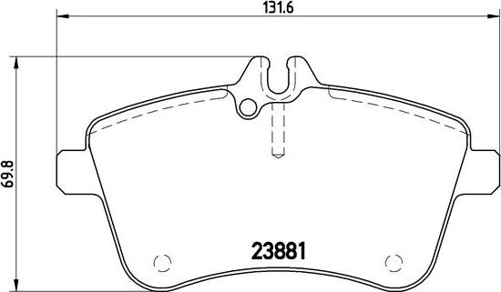 Brembo P 50 057 - Тормозные колодки, дисковые, комплект autospares.lv