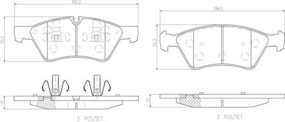 Brembo P50063N - Тормозные колодки, дисковые, комплект autospares.lv