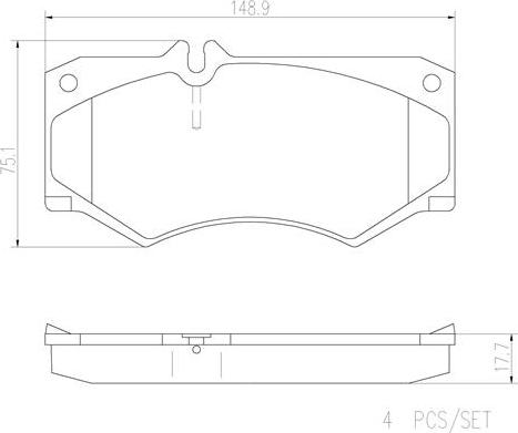 Brembo P50003N - Тормозные колодки, дисковые, комплект autospares.lv