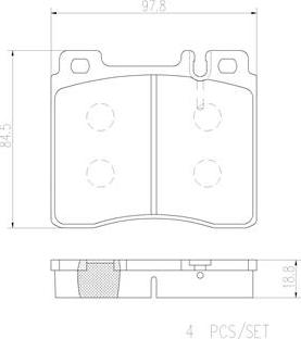 Brembo P50018N - Тормозные колодки, дисковые, комплект autospares.lv