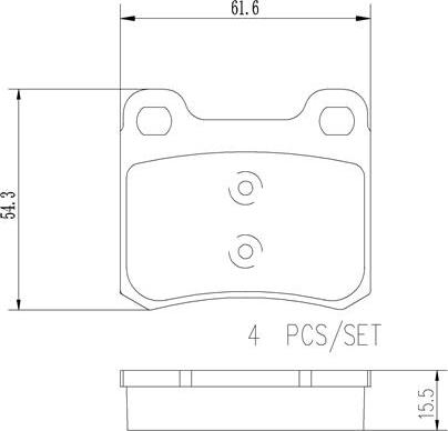 Brembo P50013N - Тормозные колодки, дисковые, комплект autospares.lv