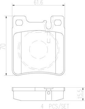 Brembo P50017N - Тормозные колодки, дисковые, комплект autospares.lv