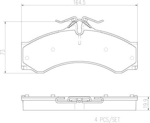 Brembo P50088N - Тормозные колодки, дисковые, комплект autospares.lv