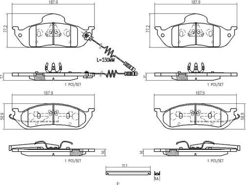 Brembo P50039N - Тормозные колодки, дисковые, комплект autospares.lv