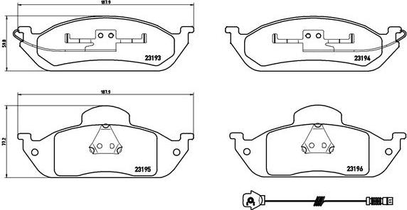 Brembo P 50 039 - Тормозные колодки, дисковые, комплект autospares.lv