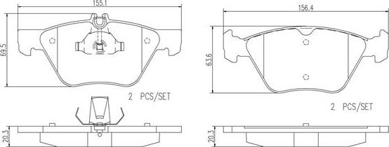 Brembo P50026N - Тормозные колодки, дисковые, комплект autospares.lv