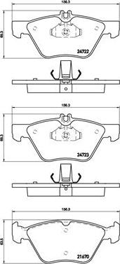 Brembo P 50 075 - Тормозные колодки, дисковые, комплект autospares.lv