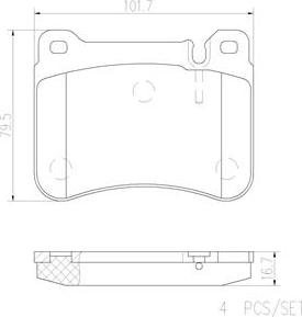 Brembo P50073N - Тормозные колодки, дисковые, комплект autospares.lv