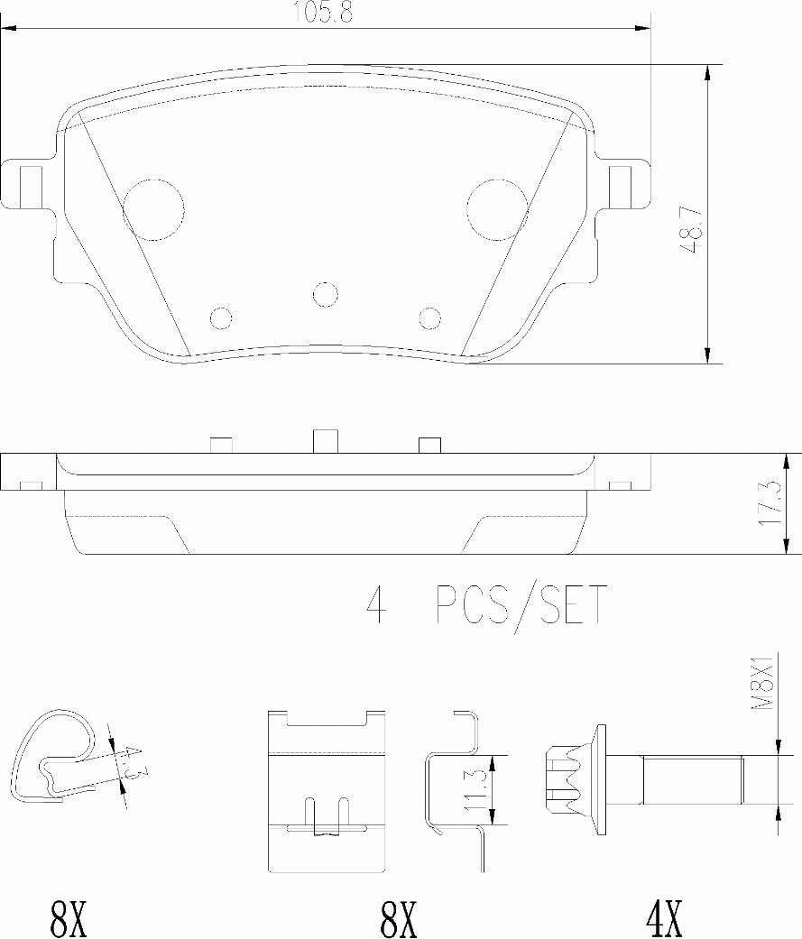 Brembo P50151N - Тормозные колодки, дисковые, комплект autospares.lv