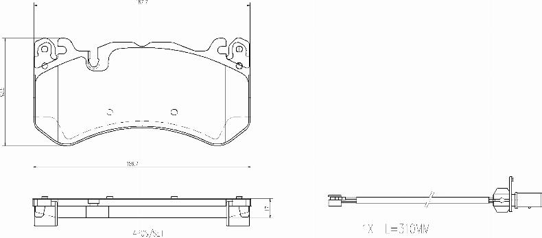 Brembo P 50 164 - Тормозные колодки, дисковые, комплект autospares.lv