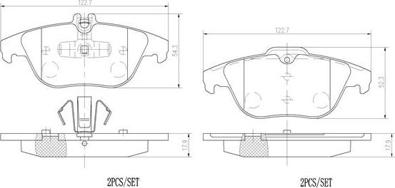 Brembo P50104N - Тормозные колодки, дисковые, комплект autospares.lv