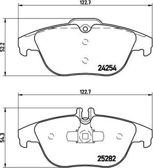 Brembo P 50 104 - Тормозные колодки, дисковые, комплект autospares.lv